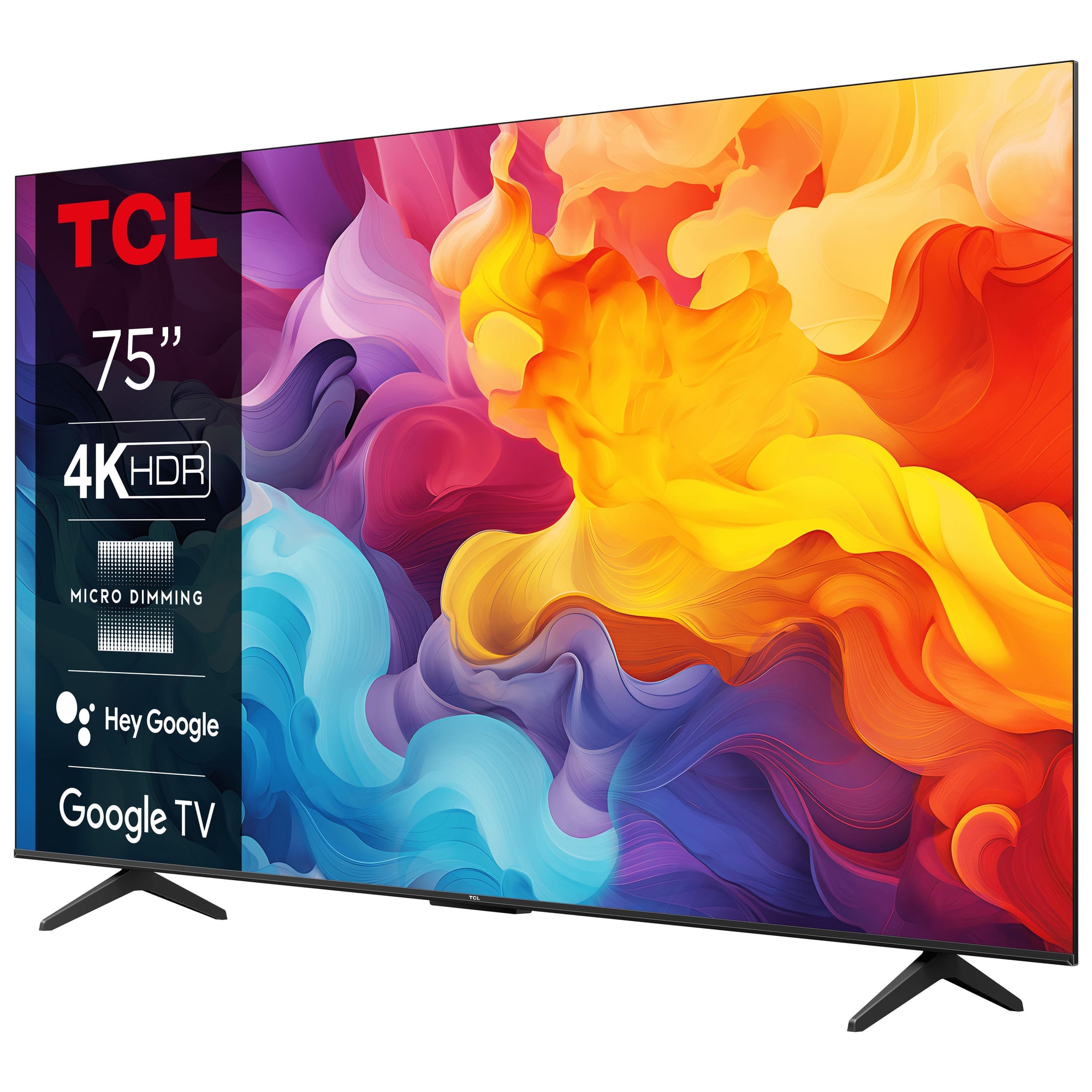 Televizor TCL LED 75V6B, 190 cm, 4K, Google TV, Amazon Alexa, Clasa E