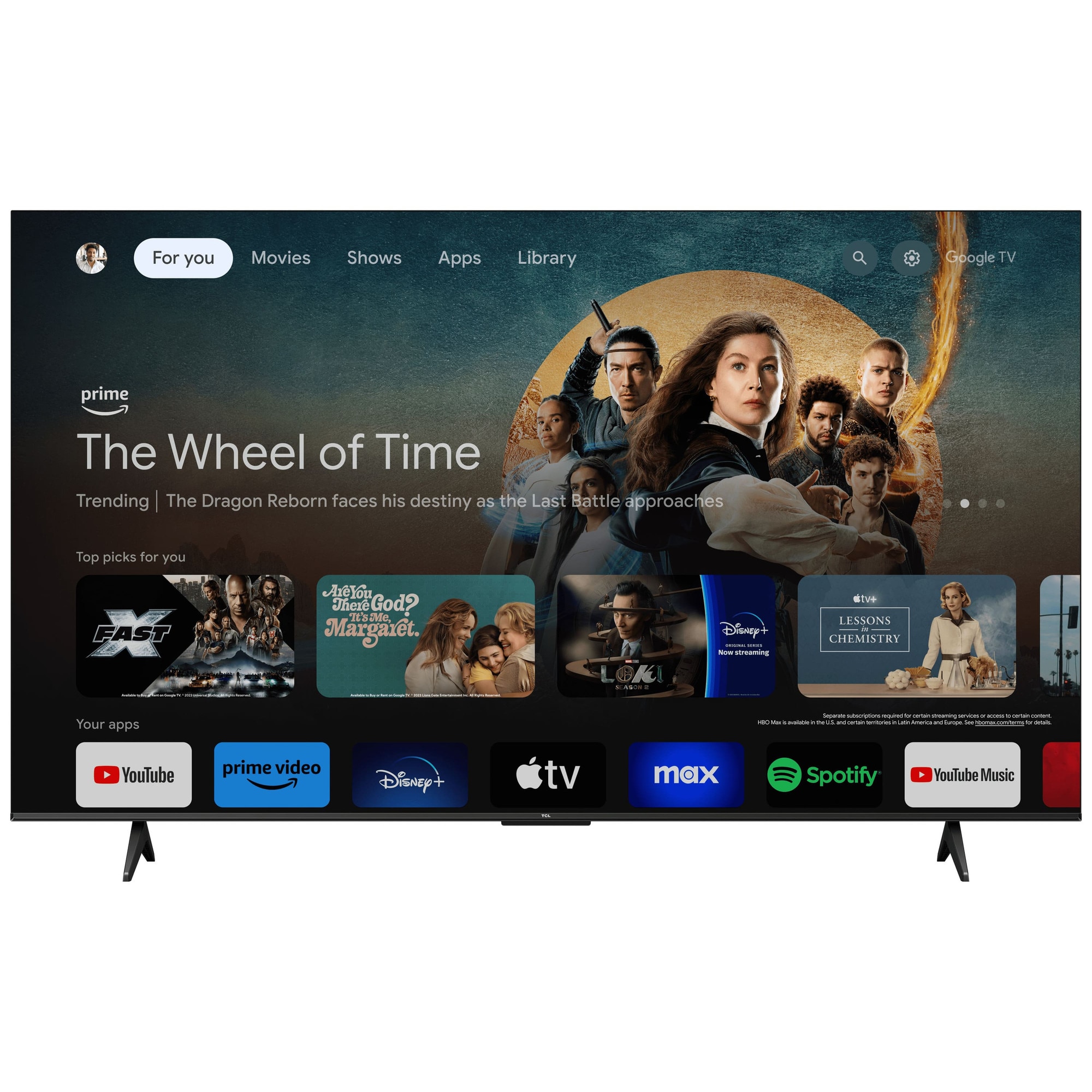Televizor TCL LED 75V6B, 190 cm, 4K, Google TV, Amazon Alexa, Clasa E