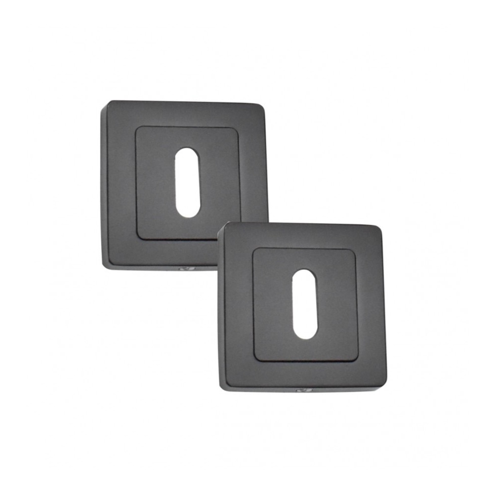Set rozete din aluminiu Yale, cu orificiu pentru cheie, 53.5 x