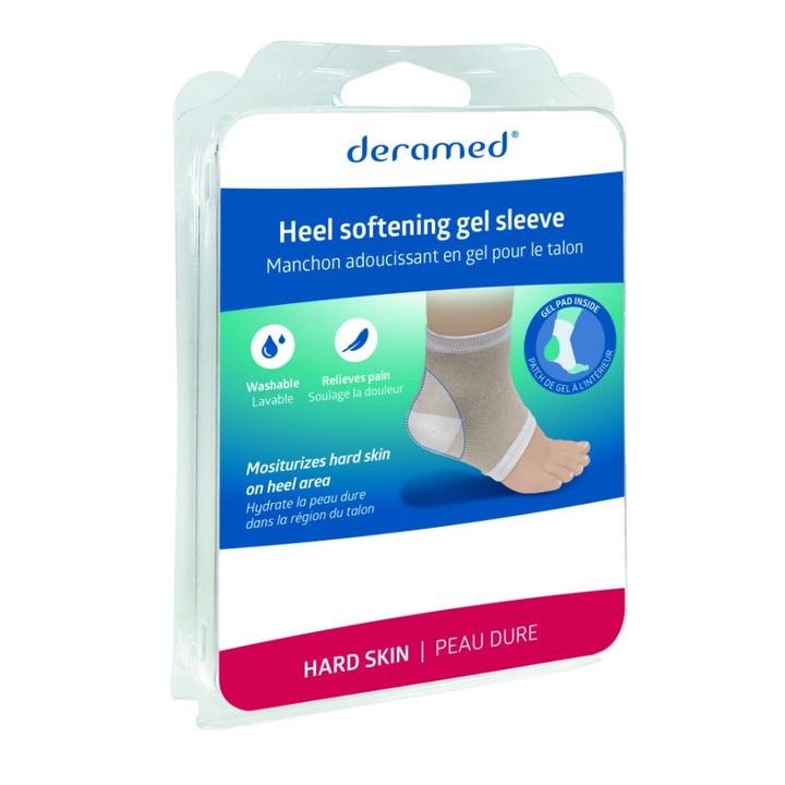 Soseta moale cu gel pentru calcaie fine, orteza ce amelioreaza durerea, Deramed