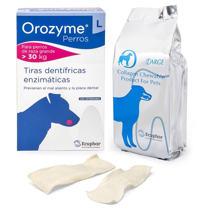 Benzi masticabile de colagen Orozyme pentru caini de talie mare, marimea L