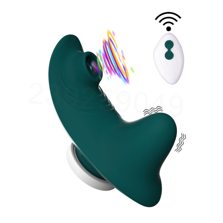 Fairykiss® Panties vibrátoros szexjátékok, mini csendes vibrátorok távirányítóval, dupla motoros csikló- és hüvelystimulátor, kinyalja a csiklót, 9x2 rezgési mód, szilikon, vízálló, zöld