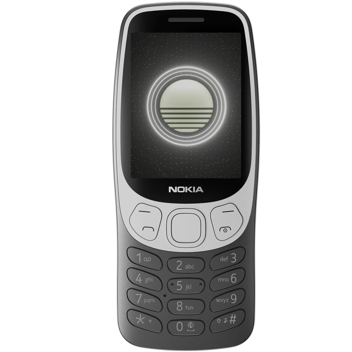 Telefon mobil Nokia 3210 (2024), Dual SIM, 4G, Grunge Black