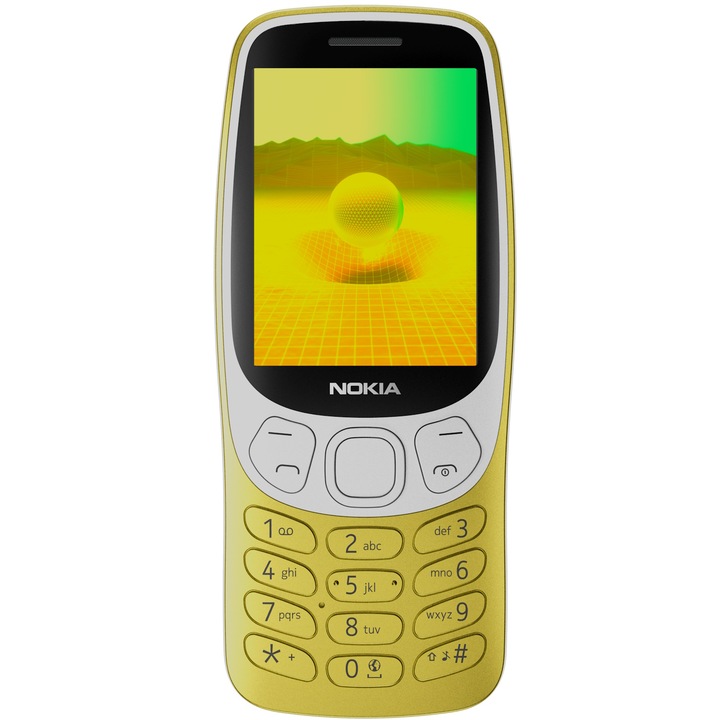 Мобилен телефон Nokia 3210 (2024), 4G, Gold