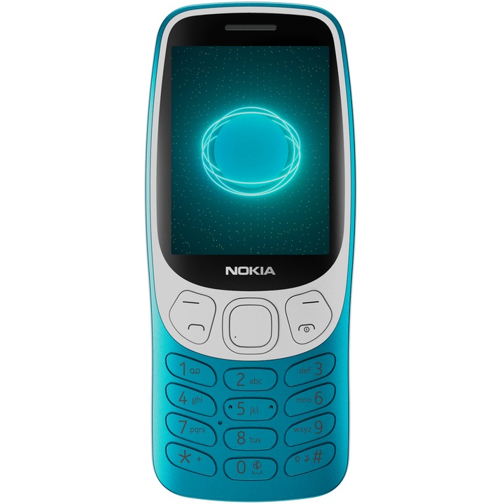 Мобилен телефон Nokia 3210 (2024), Dual SIM, 4G, Scuba Blue