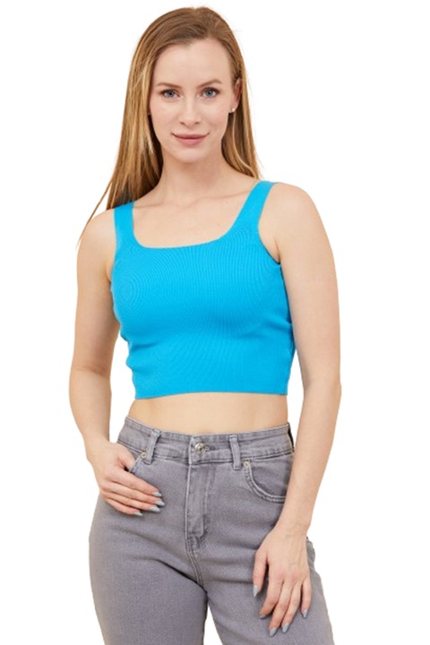Női crop top, kék, One Size INTL