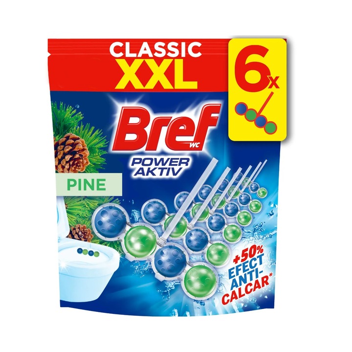 Odorizant wc bile, 6x50gr, Bref Power Aktiv Pin