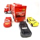 Tir de jucarii cu 3 masina incluse, Mack Cars 2 Lightning Mcqueen Racer Car 32cm, pentru copii, rosu, HAPPY JOKER®