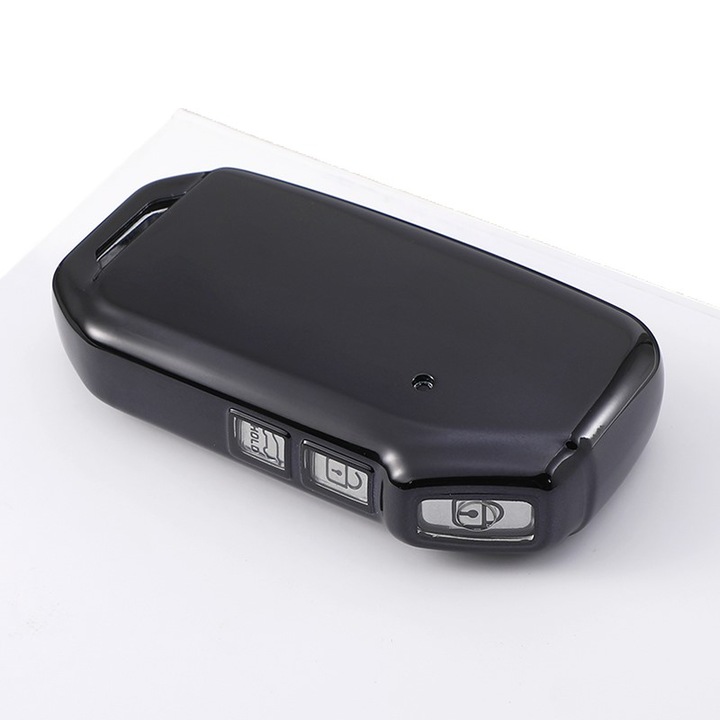 Husa Cheie Smartkey Kia, cu 3 Butoane, Negru TPU+PC, Compatibila cu Cheie Smart Kia