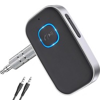 Adaptor Bluetooth 5.4 LAGATO®, Receiver Audio AUX 3.5mm, Jack 3.5mm, transmitator auto pentru orice tip de Masina, Boxe, Casti, orice sistem audio, Portabil, compatibil cu orice Device, Cablu Type-C, Negru