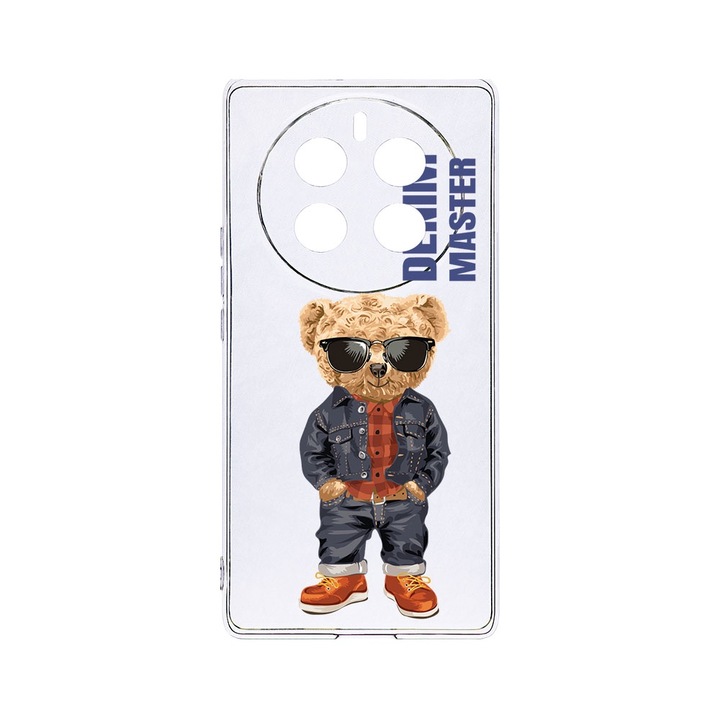 BestCase 2MM Clear szilikon telefontok, kompatibilis model Realme 12 Pro, Denim Master - Teddy Bear, Kamera védõ, strapabíró, T 927