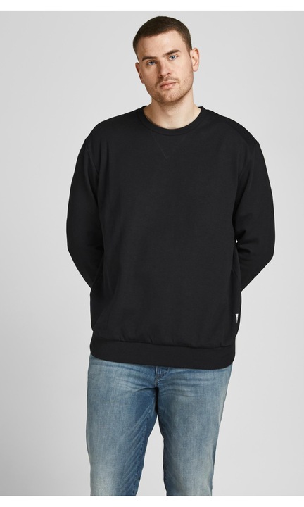JACK & JONES férfi pulóver, 4832, pamut, Fekete