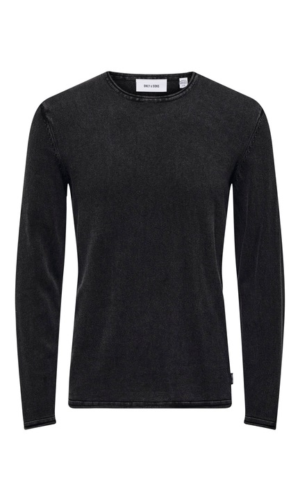 Férfi pulóver ONLY & SONS, 6797, pamut, Fekete, XS