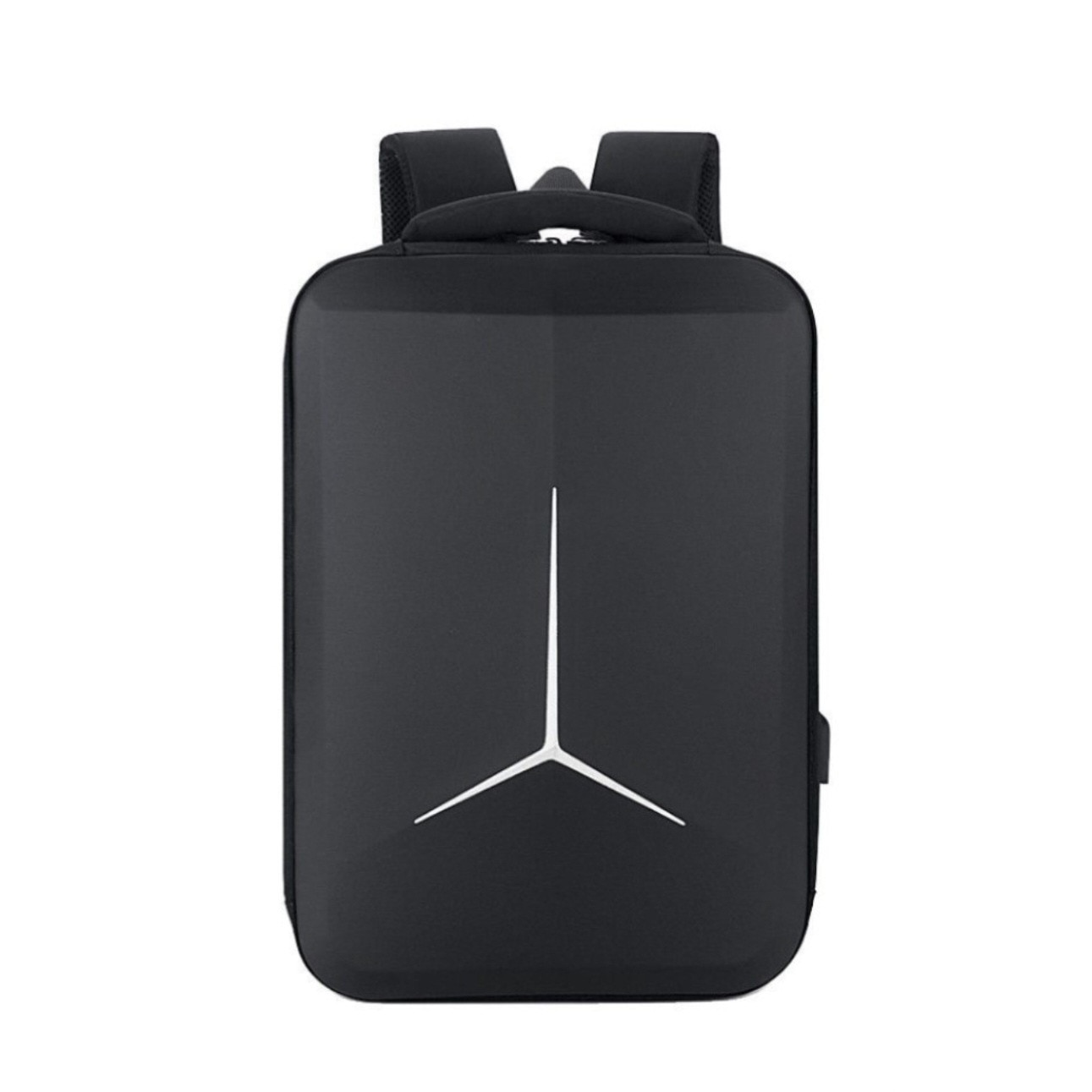 Rucsac laptop 15.6" casual cu carcasa rigida EVA, port de incarcare USB, CASLON, 30x15x41cm, Unisex, Negru