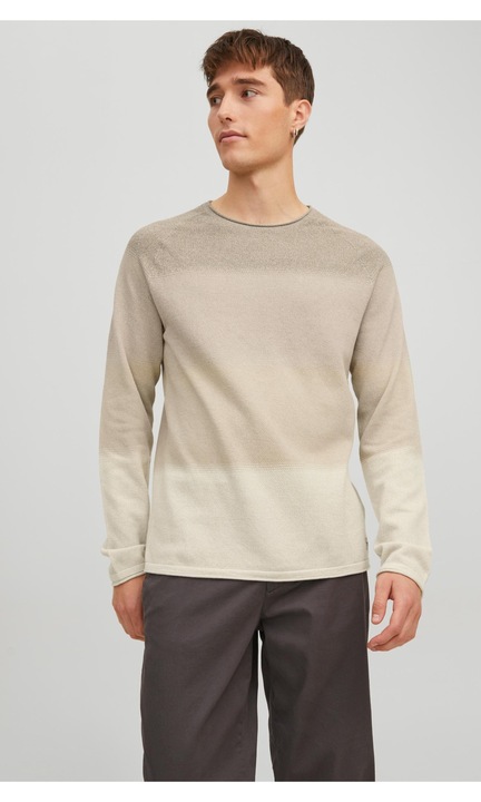JACK & JONES férfi pulóver, 171267, pamut, 2XL INTL, bézs