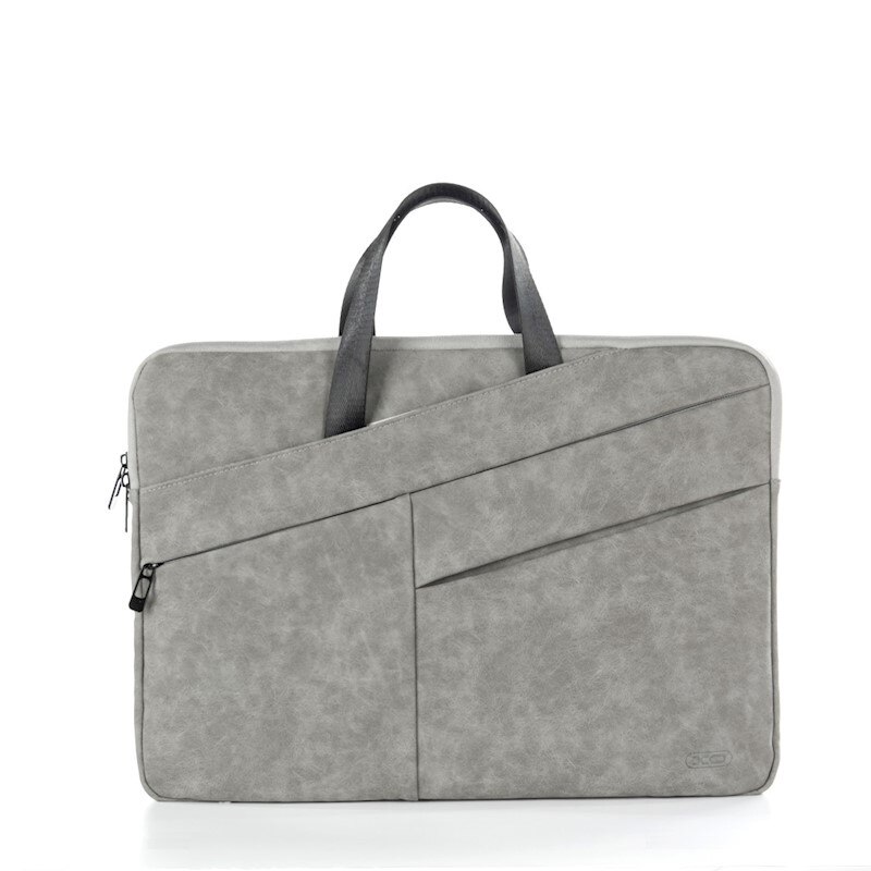 Geanta laptop, XO CB05, pentru pana la 15”, Captusita, Fermoare rezistente, 5 compartimente, Absorbtie socuri, gri
