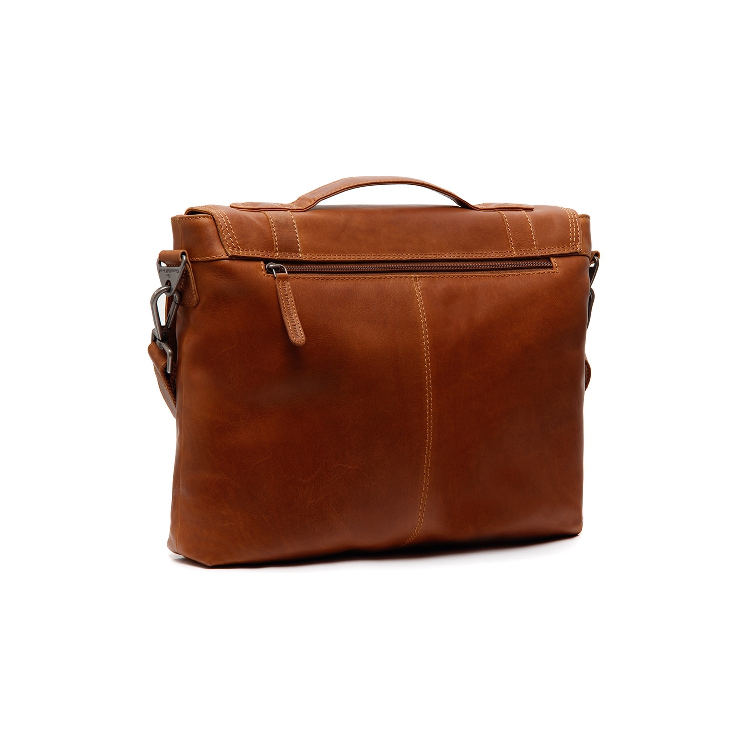 Geanta de laptop din piele naturala, The Chesterfield Brand, Veneto 14 inch, Maro coniac