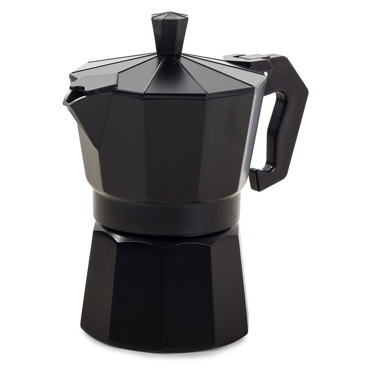 Filtru de cafea, Zola®, din aluminiu, cu maner, 450 ml, pentru 9 cesti, negru