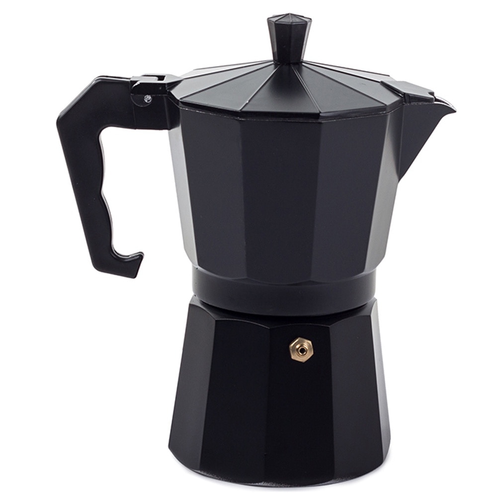 Filtru de cafea, Zola®, din aluminiu, cu maner, 450 ml, pentru 9 cesti, negru