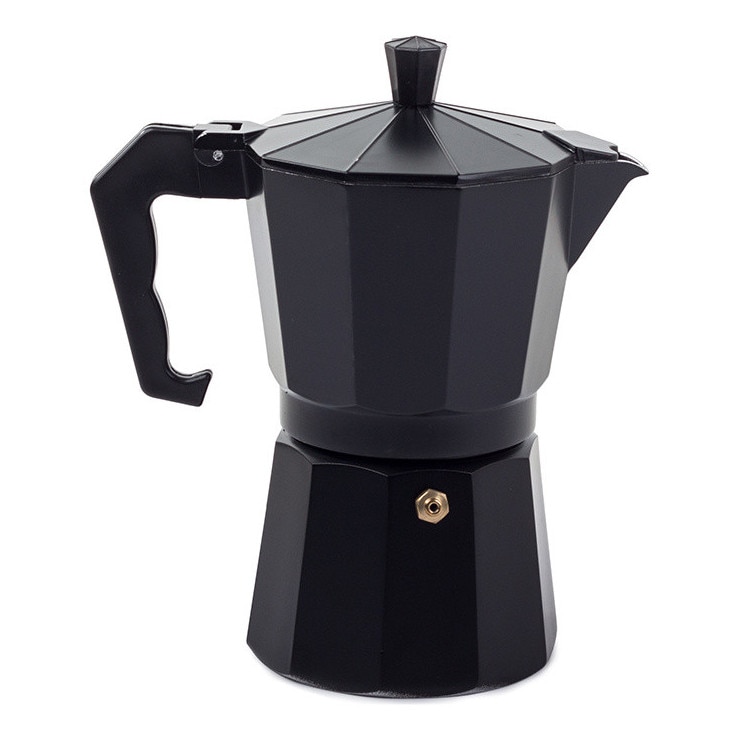 Filtru de cafea, Zola®, din aluminiu, cu maner, 450 ml, pentru 9 cesti, negru