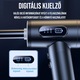Hordozható porszívó, 6000mAh, LED kijelző, 3 sebességfokozat, 9 adapterfej, 2 HEPA szűrő, USB töltőcsatlakozó, ablaktisztító kendő, autó műszerfal kendő, 100 latex kesztyű, Fekete
