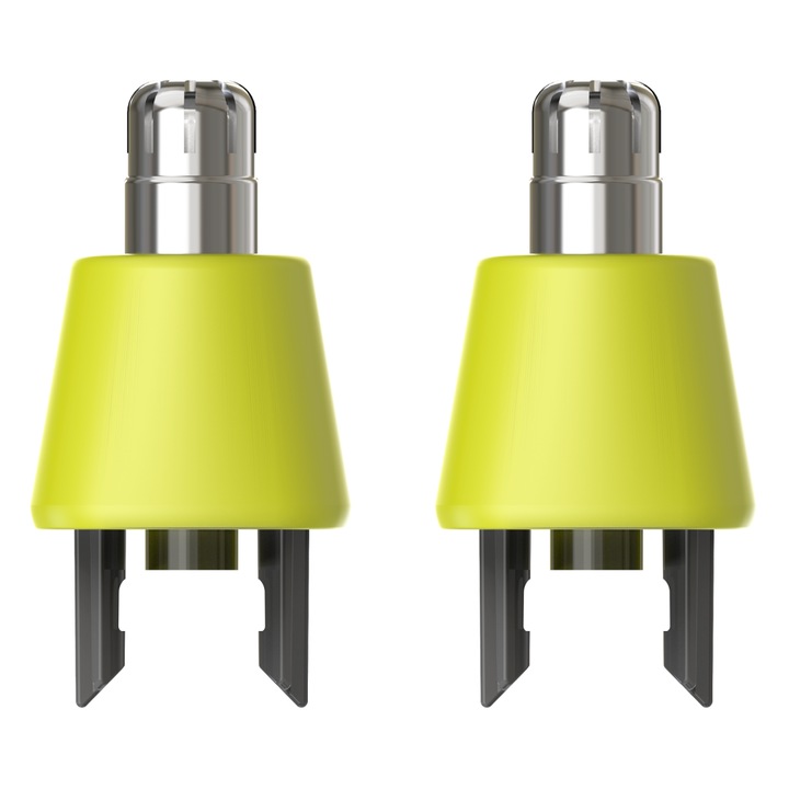 Cap de schimb aparat de ras pentru par din nas, Fallensmile, set 2 bucati, verde, 10.5x8.5x1.9cm