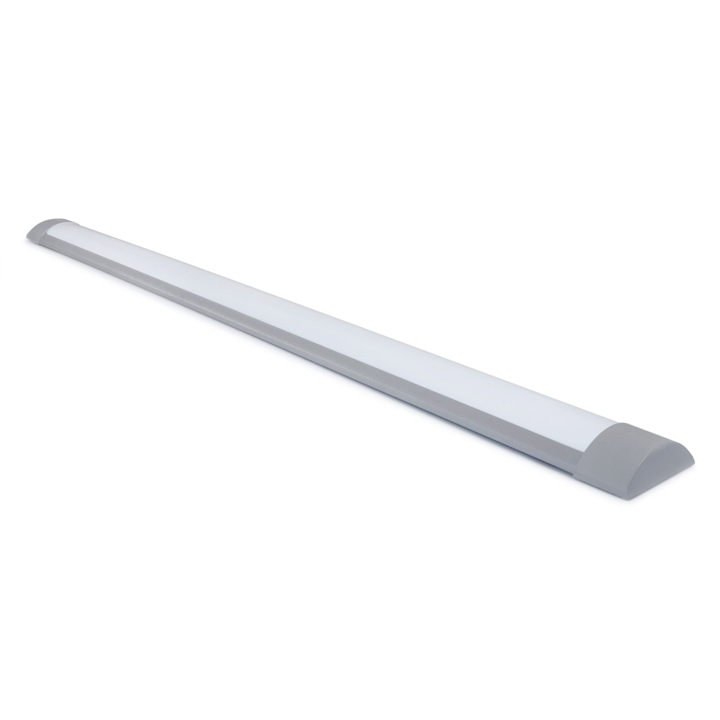 Тънък LED повърхностен панел 27W 0.9m, сив, топло бял (3000K)