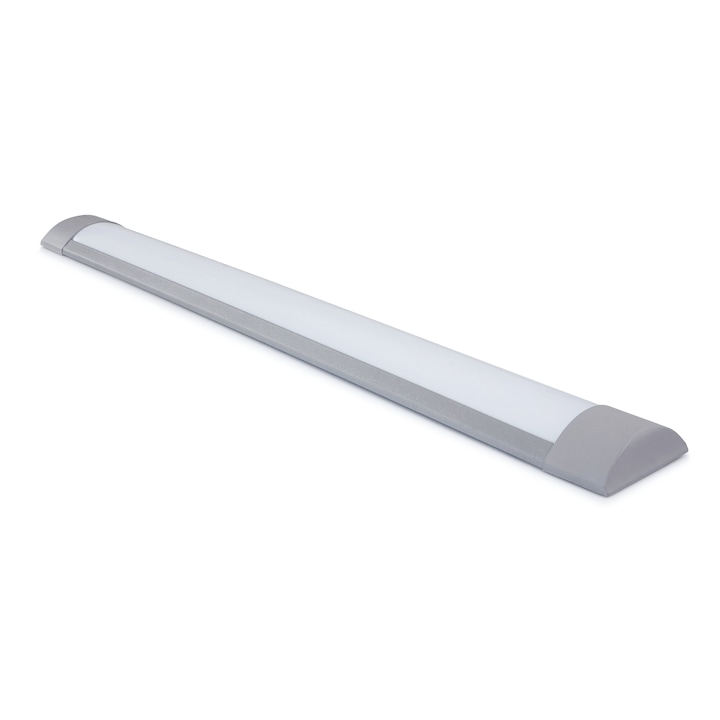 Повърхностен панел с LED тънък 18W 0.6m, сив, студено бял (6000K)