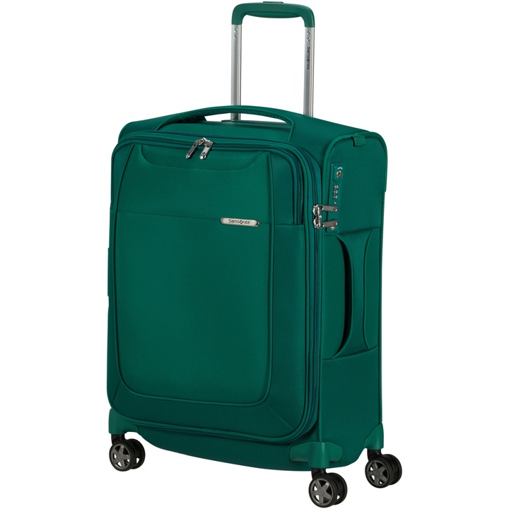 Куфар Samsonite D-Lite Spinner, 55x40x22/25 см, 39/44 литра, Зелен