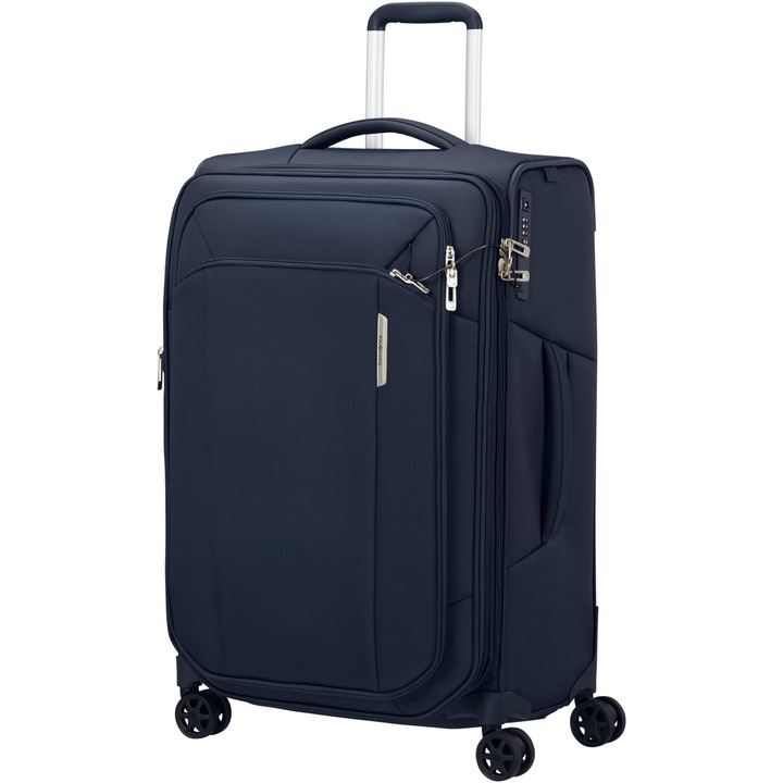 Troler extensibil Samsonite Respark Spinner, 67x43x29/33 cm, 82/92 litri, bleumarin