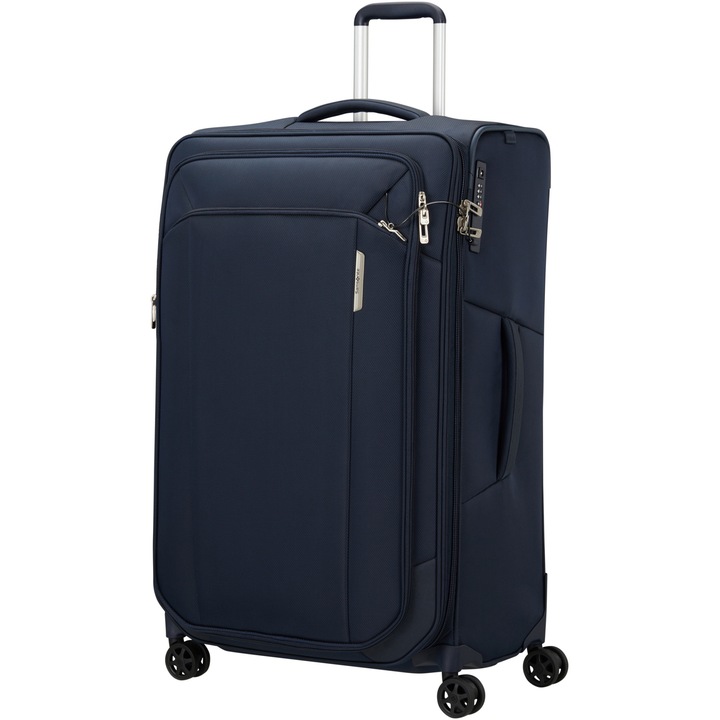 Troler extensibil Samsonite Respark Spinner, 79x48x31/35 cm, 124/140 litri, bleumarin