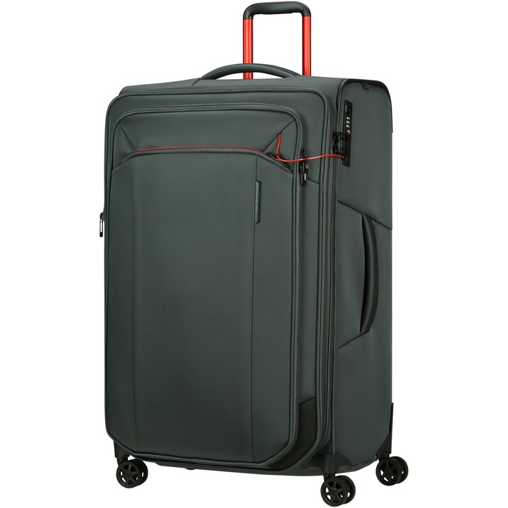 Куфар Samsonite Respark Spinner, 79x48x31/35 см, 124/140 литра, Черен/Оранжев