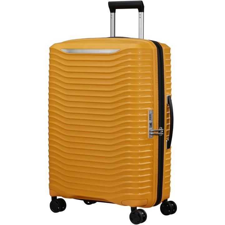 Troler extensibil Samsonite Upscape Spinner, 68x47x28/31 cm, 75/83 litri, galben