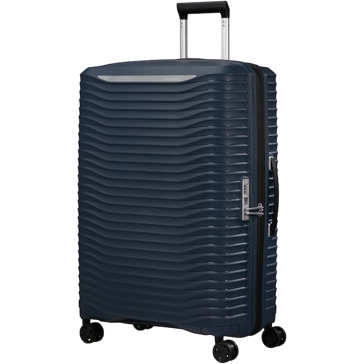 Troler extensibil Samsonite Upscape Spinner, 75x51x30/33 cm, 104/114 litri, bleumarin