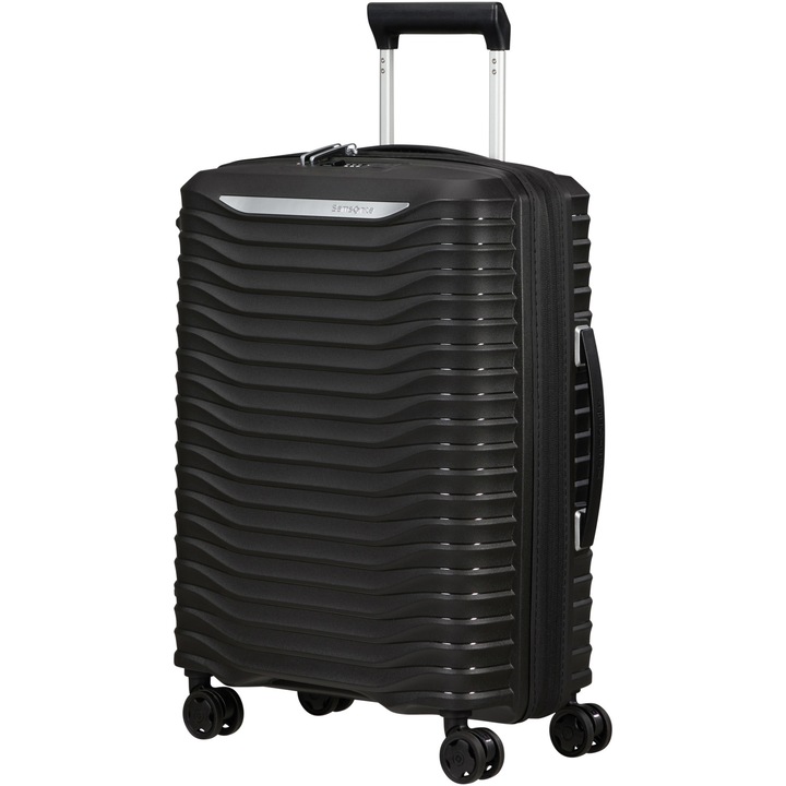 Куфар Samsonite Upscape Spinner, USB, 55x40x20/23 см, 39/45 литра, Черен