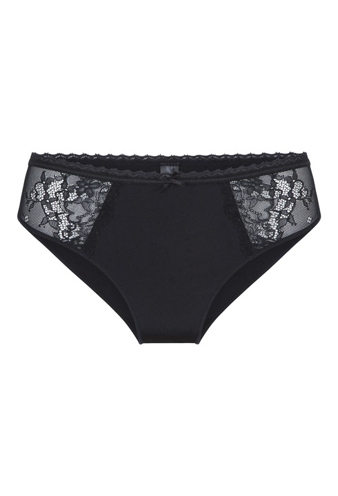 LingaDore, Chiloti hipster cu insertii de dantela, Negru