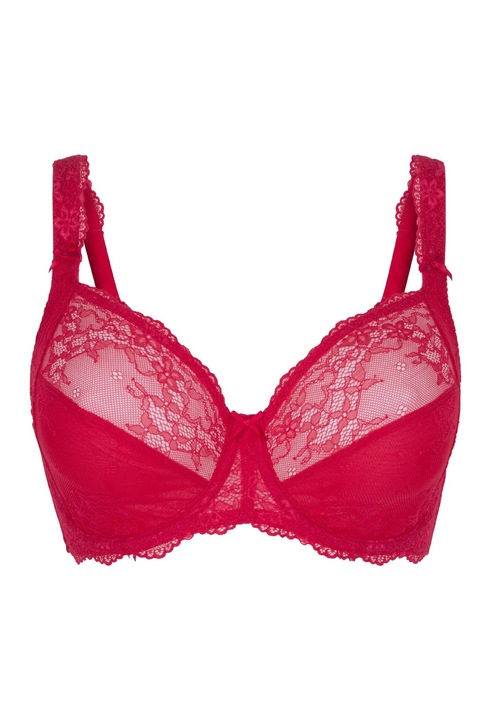 LingaDore, Sutien de dantela cu acoperire completa Daily, Rosu, 80G