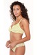 LingaDore, Sutien cu burete si detalii de dantela, Verde lime, 85A