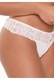 LingaDore, Chiloti tanga cu segment de dantela, Crem, S