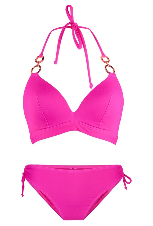 LingaDore, Costum de baie halter, din doua piese, Fucsia