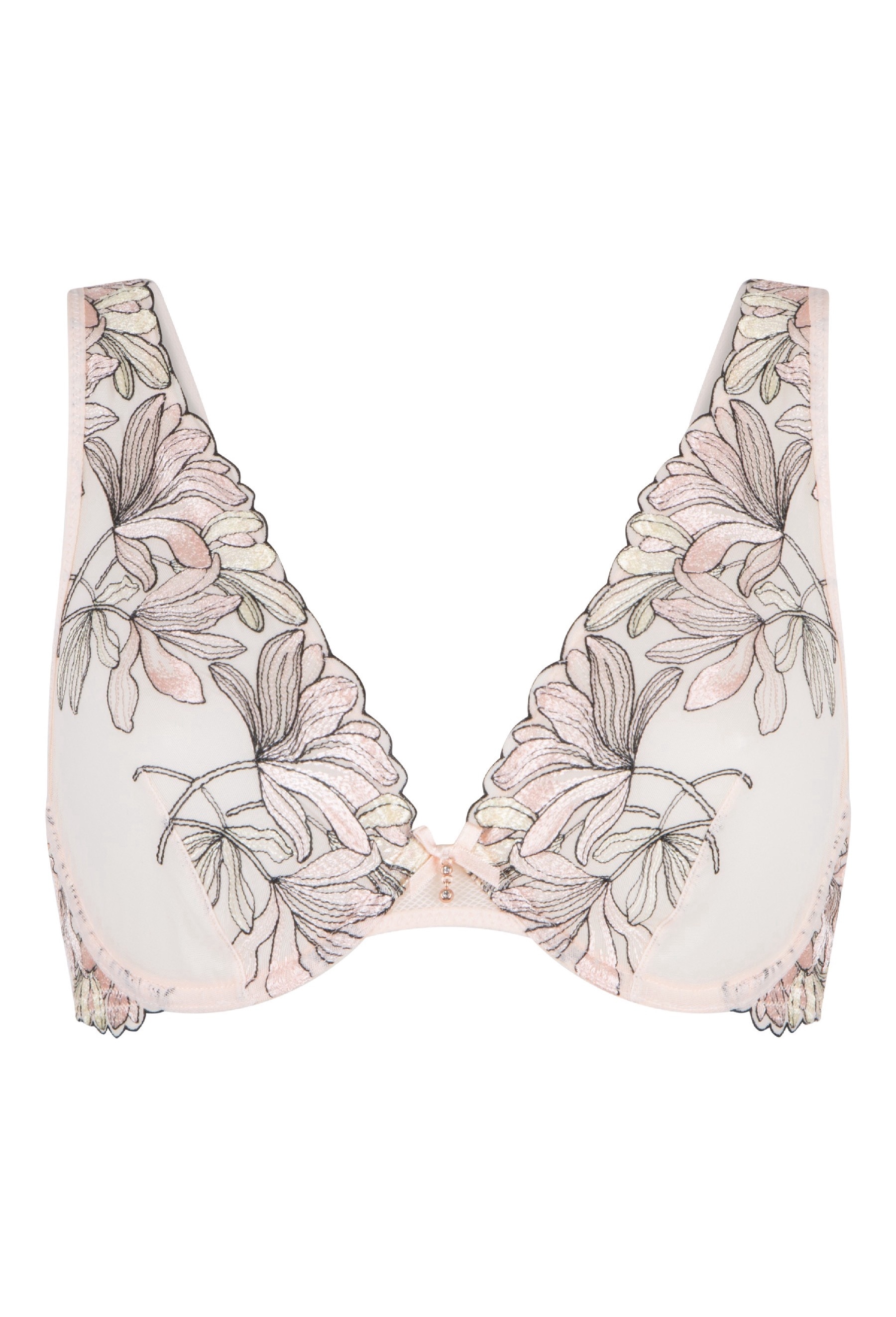 LingaDore, Sutien de dantela fara sustinere metalica, Roz deschis, 80B ...