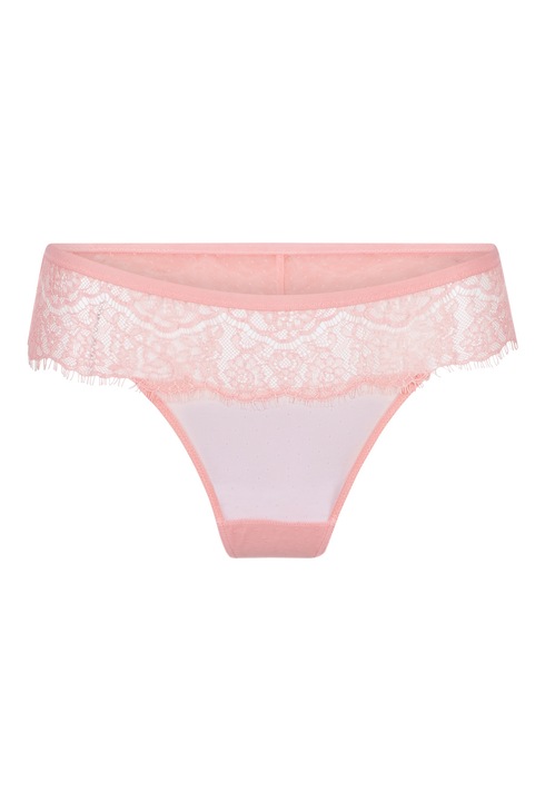 LingaDore, Slip brazilian de dantela si plasa, Roz