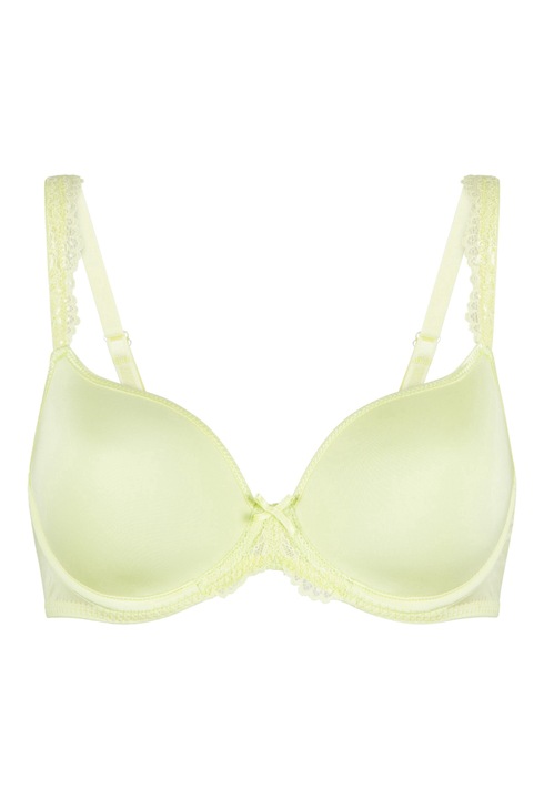LingaDore, Sutien cu burete si detalii de dantela, Verde lime, 85A