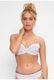LingaDore, Sutien de baie cu imprimeu, Alb, Albastru, 90A