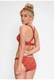 LingaDore, Bikini cu animal print, Rosu, 40