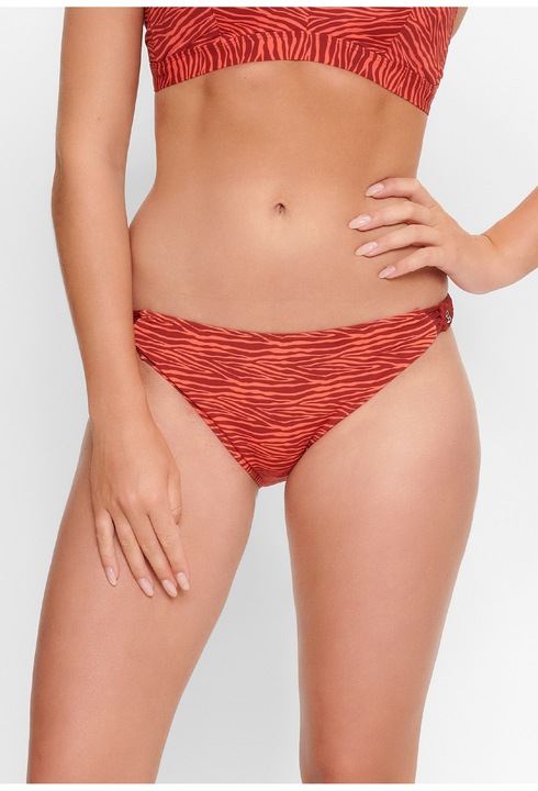 LingaDore, Bikini cu animal print, Rosu, 40