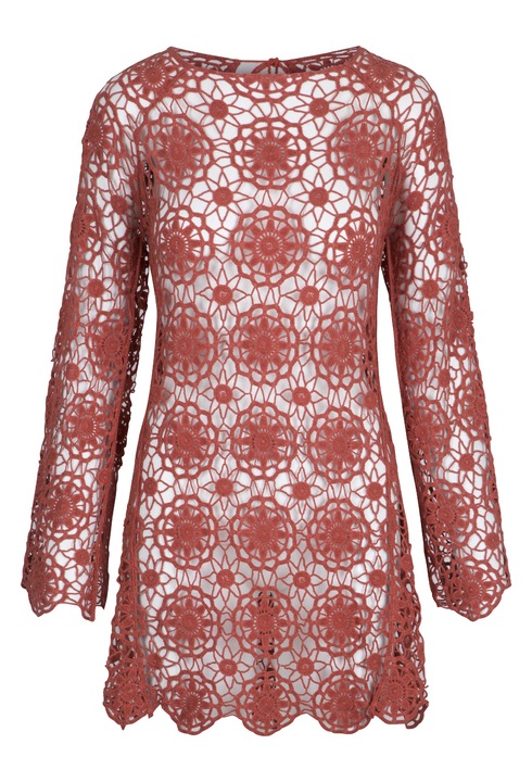 LingaDore, Rochie de plaja de dantela crosetata, Rosu