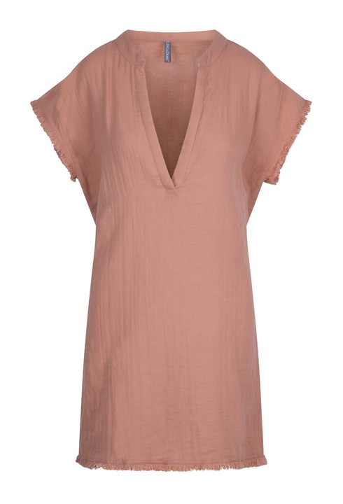 LingaDore, Rochie de plaja cu slituri laterale, corai prafuit