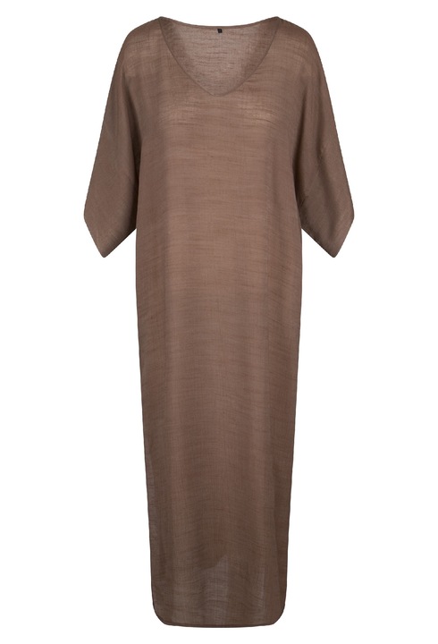 LingaDore, Rochie dreapta lunga cu slituri laterale 31485, Maro