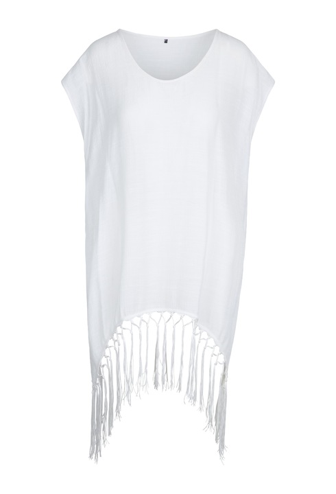 LingaDore, Rochie de plaja cu franjuri, Alb murdar
